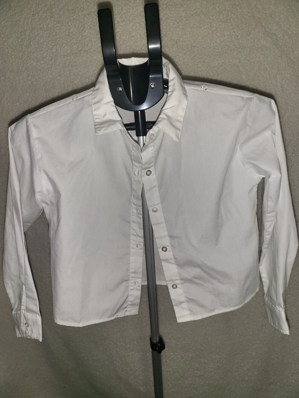 Classic White Kids Button-Up Shirt